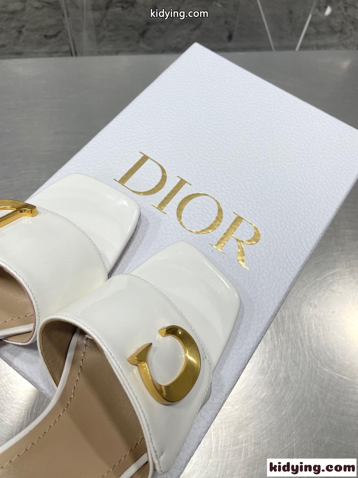 CEST DIOR ヒールスライド クリスチャン・ディオール サンダル コピー ホワイト-3