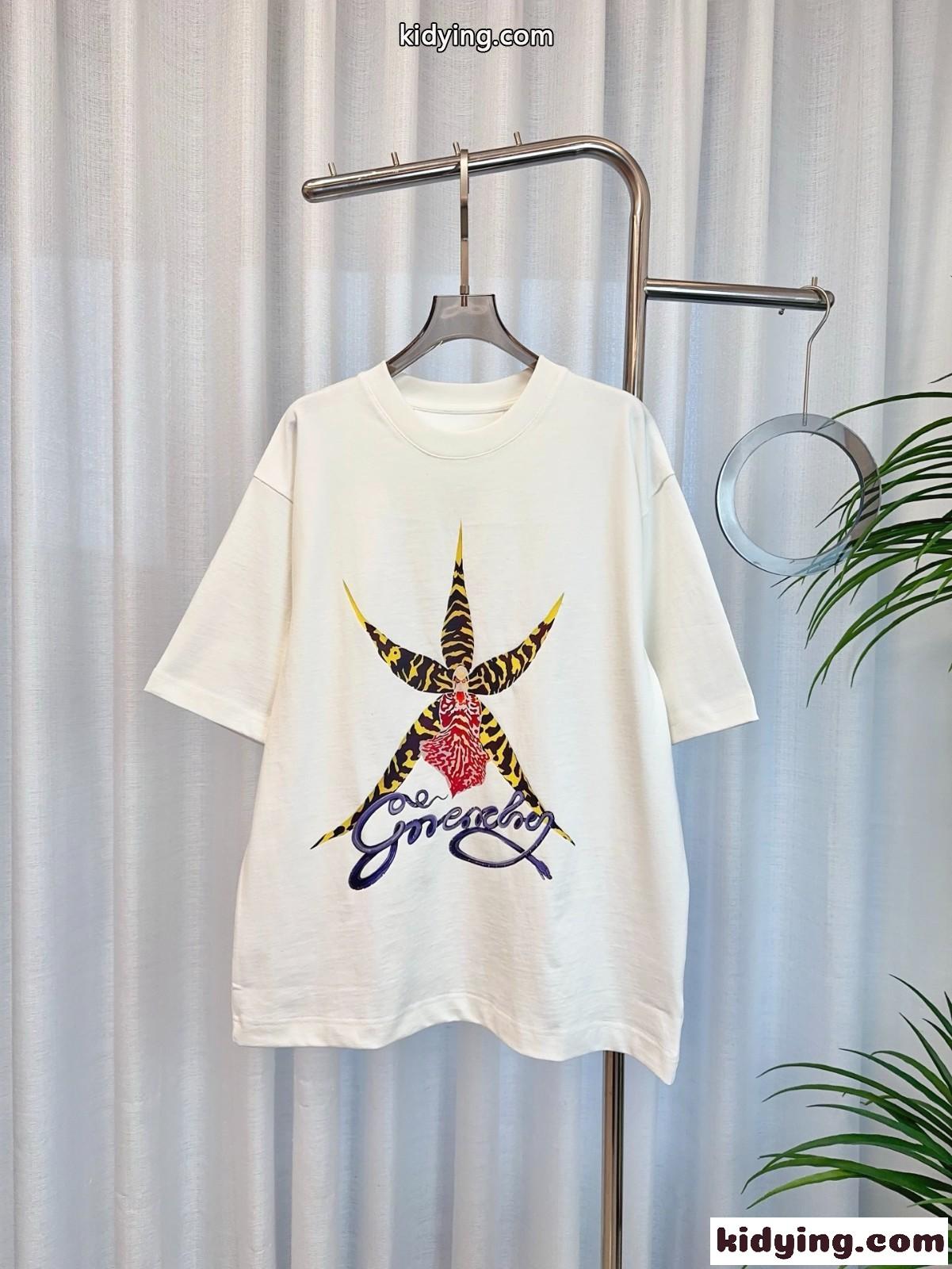 コットン GIVENCHY スネークプリント オーバーサイズTシャツ スーパーコピー-1