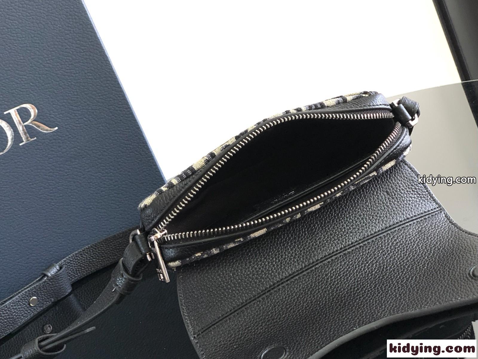 クリスチャン・ディオール Saddle バッグ ミニ スーパーコピー ジャカード & レザー ベージュ-4