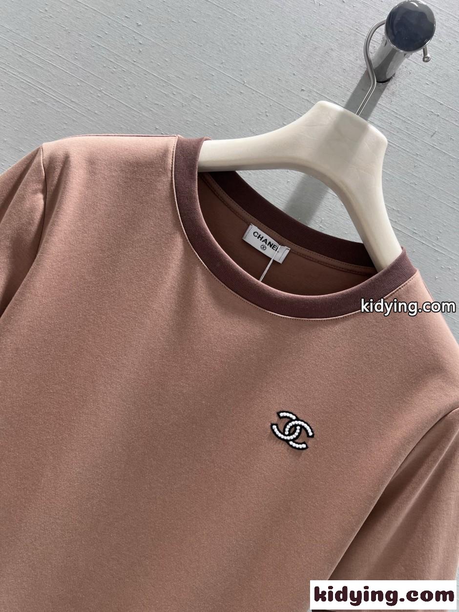 シャネル Tシャツ コピー カジュアル コットン 半袖Tシャツ 合わせやすい-2