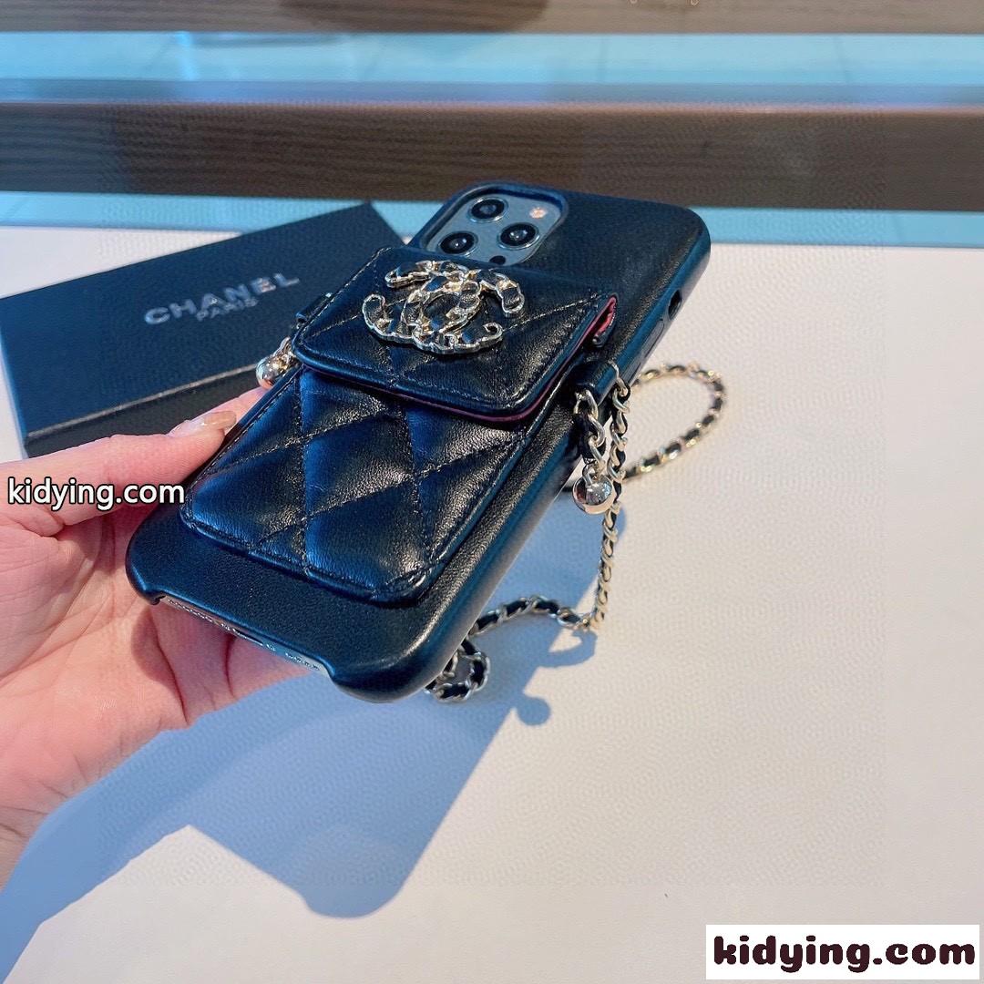 オシャレ 斜め掛け レディース チェーン ショルダー シャネル アイフォンケース コピー スマホケース おしゃれ レザー-1