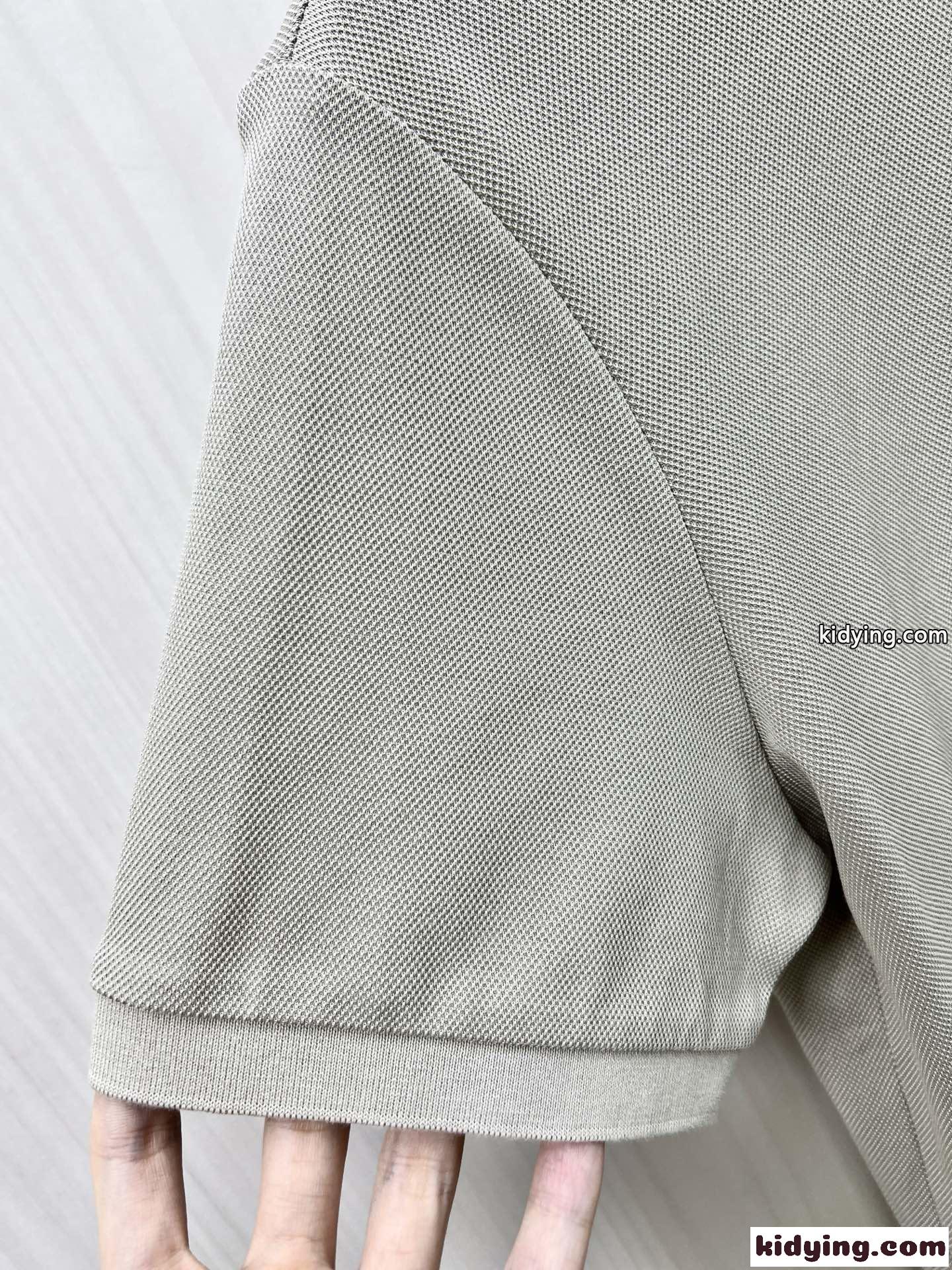 洗練された カジュアル コットンピケ ポロシャツ エルメス Tシャツ コピー ベージュ-3
