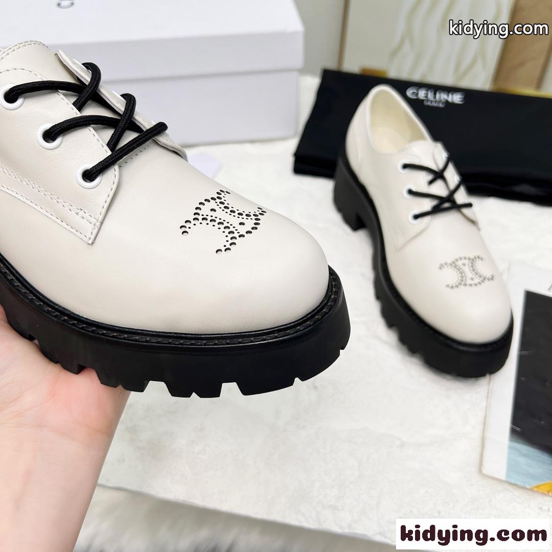 セリーヌ シューズ コピー レディース CELINE トリオンフ パンチング ローファー-1
