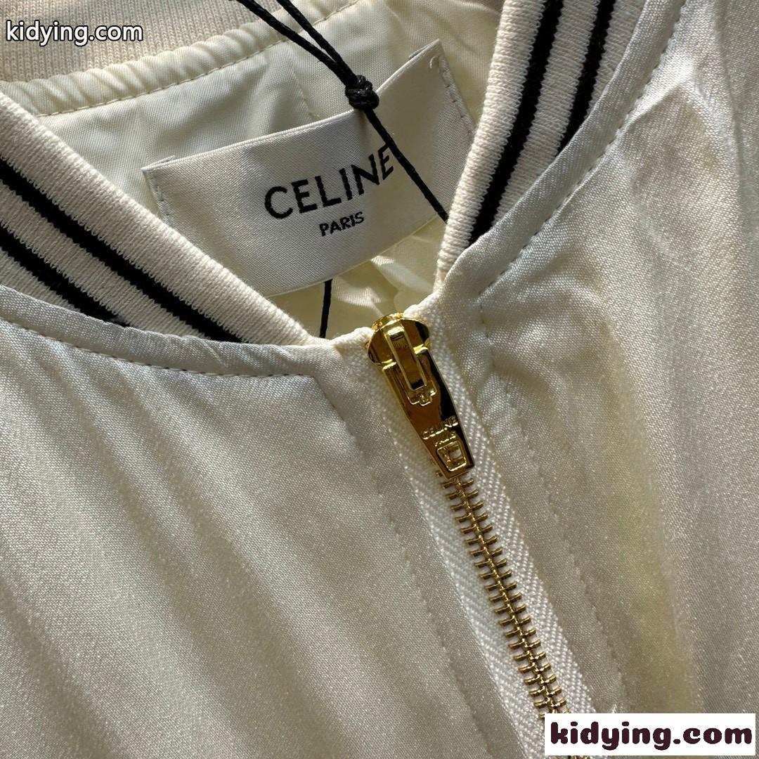 CELINE テディ スーベニア パイピングジャケット コピー バックロゴ入り-3