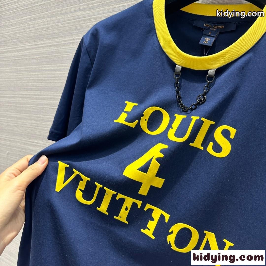ルイ・ヴィトン Tシャツ コピー コットン 新作！Louis 4 Vuitton 半袖Tシャツ-3