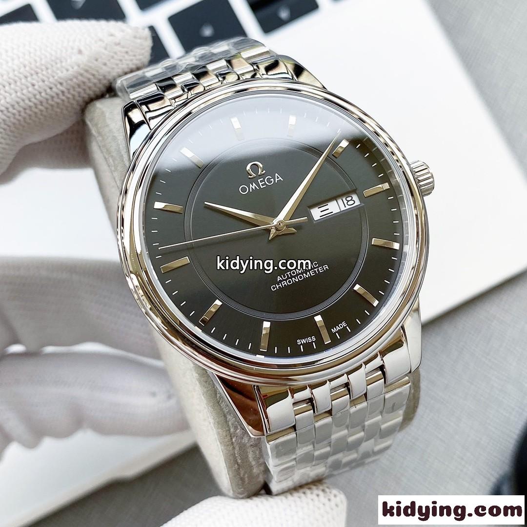 シンプル 40mm 自動巻き ビジネス おしゃれ オメガ 時計 コピー 人気 メンズ 腕時計-2
