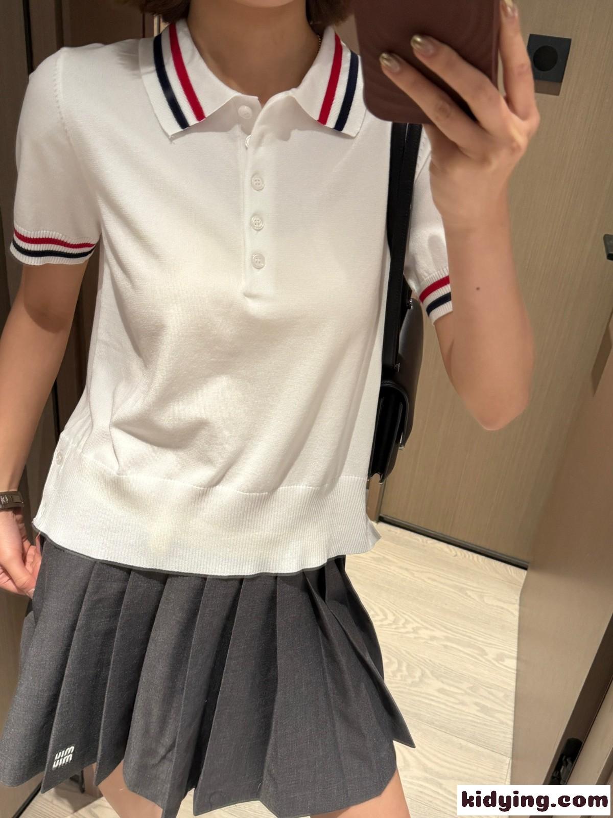 定番 合わせやすい 半袖 ニットポロ トムブラウン ニット コピー レディース トップス-2