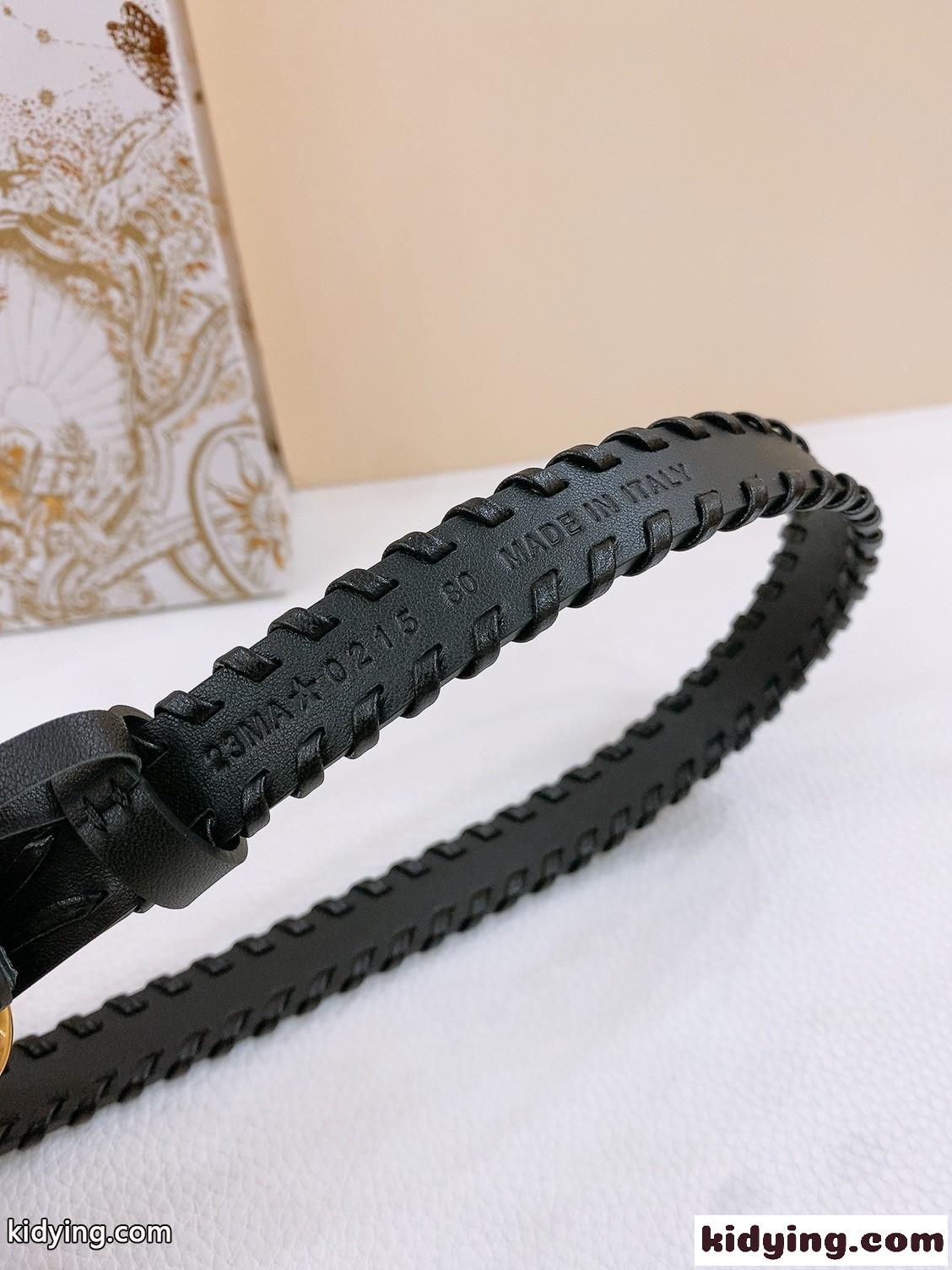 お洒落 20mm 合わせやすい Saddle ベルト クリスチャン・ディオール コピー ブラック-4