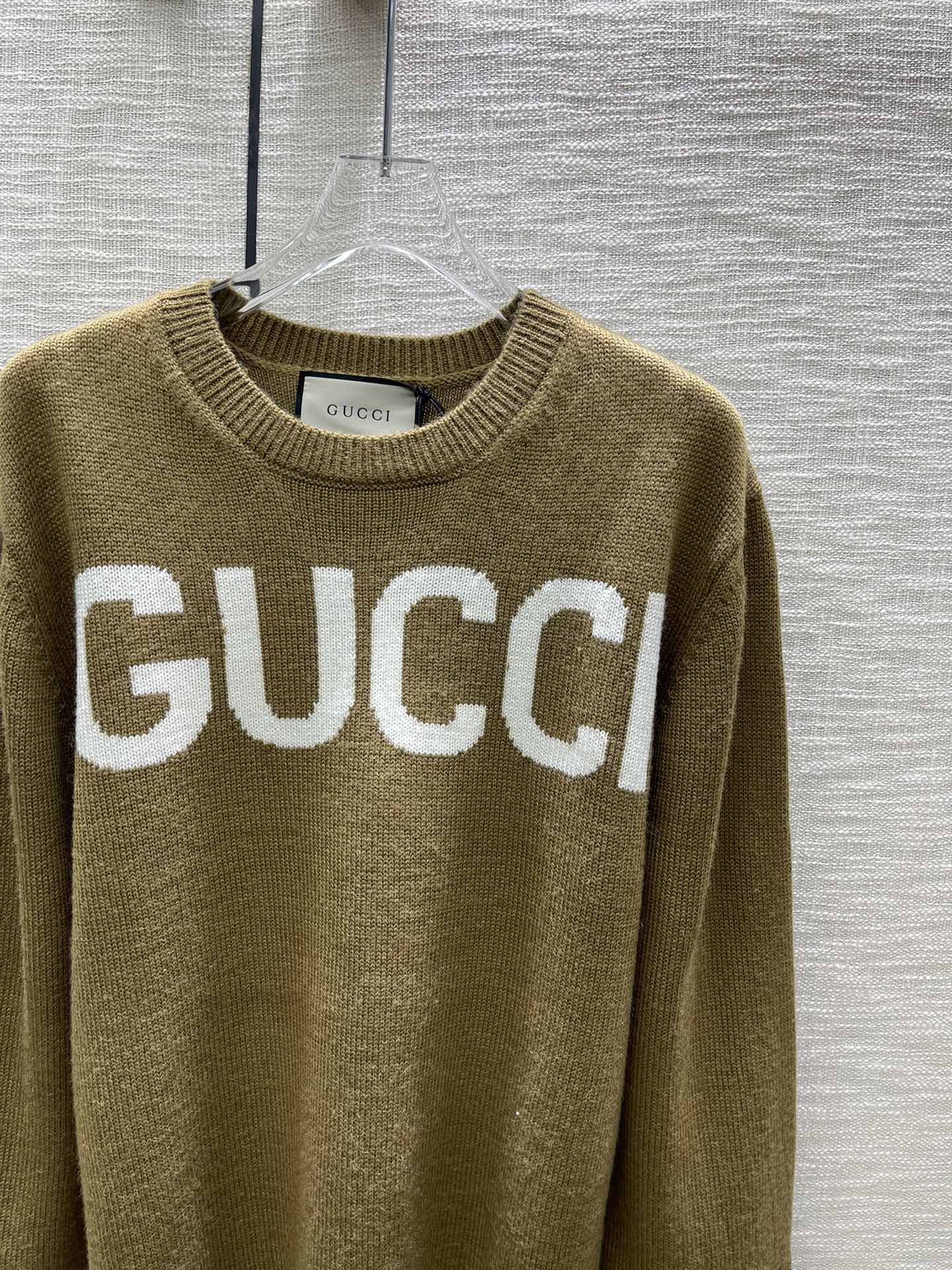 グッチ セーター コピー ウール シンプル おしゃれ ロゴ クルーネック-1