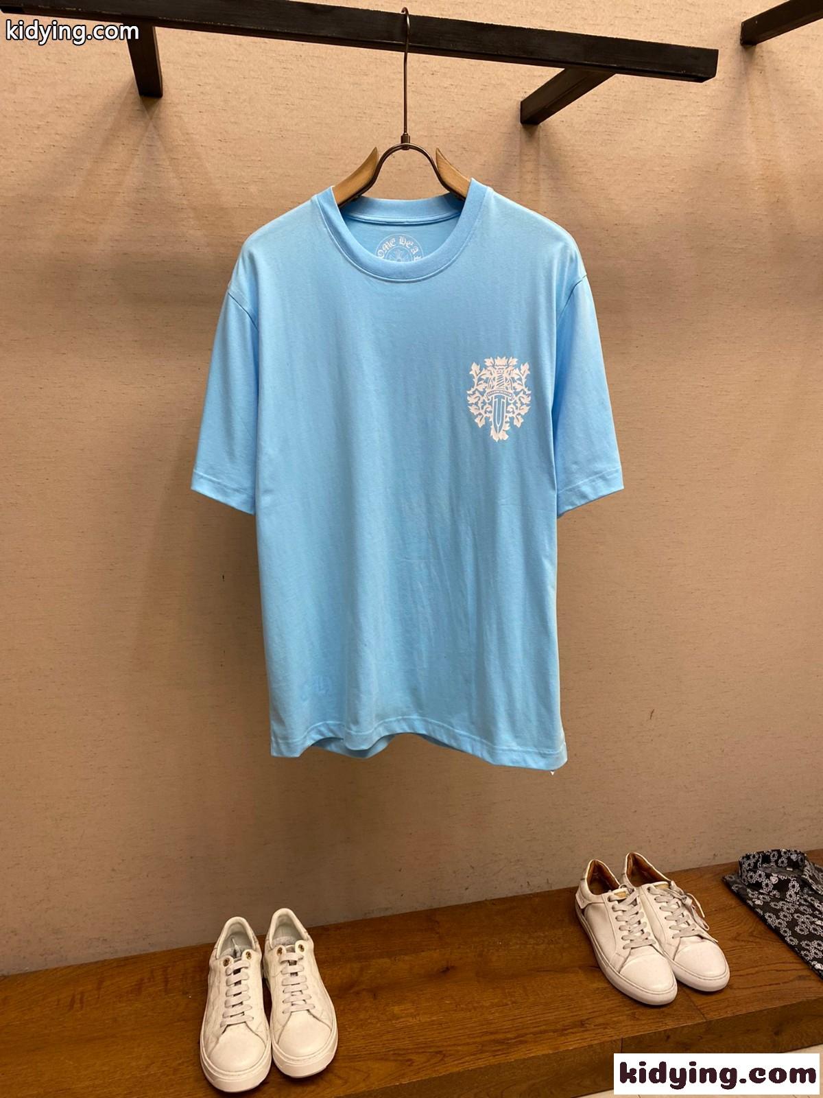 カジュアル プリント クロムハーツ Tシャツ 偽物 クルーネック 半袖Tシャツ-0