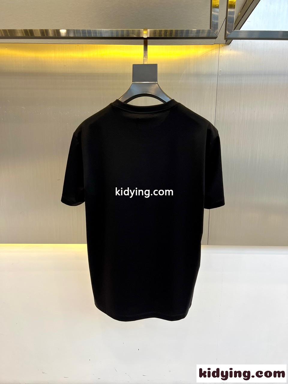 シンプル おしゃれ 半袖Tシャツ ヴェルサーチェ Tシャツ コピー クルーネック ブラック-3