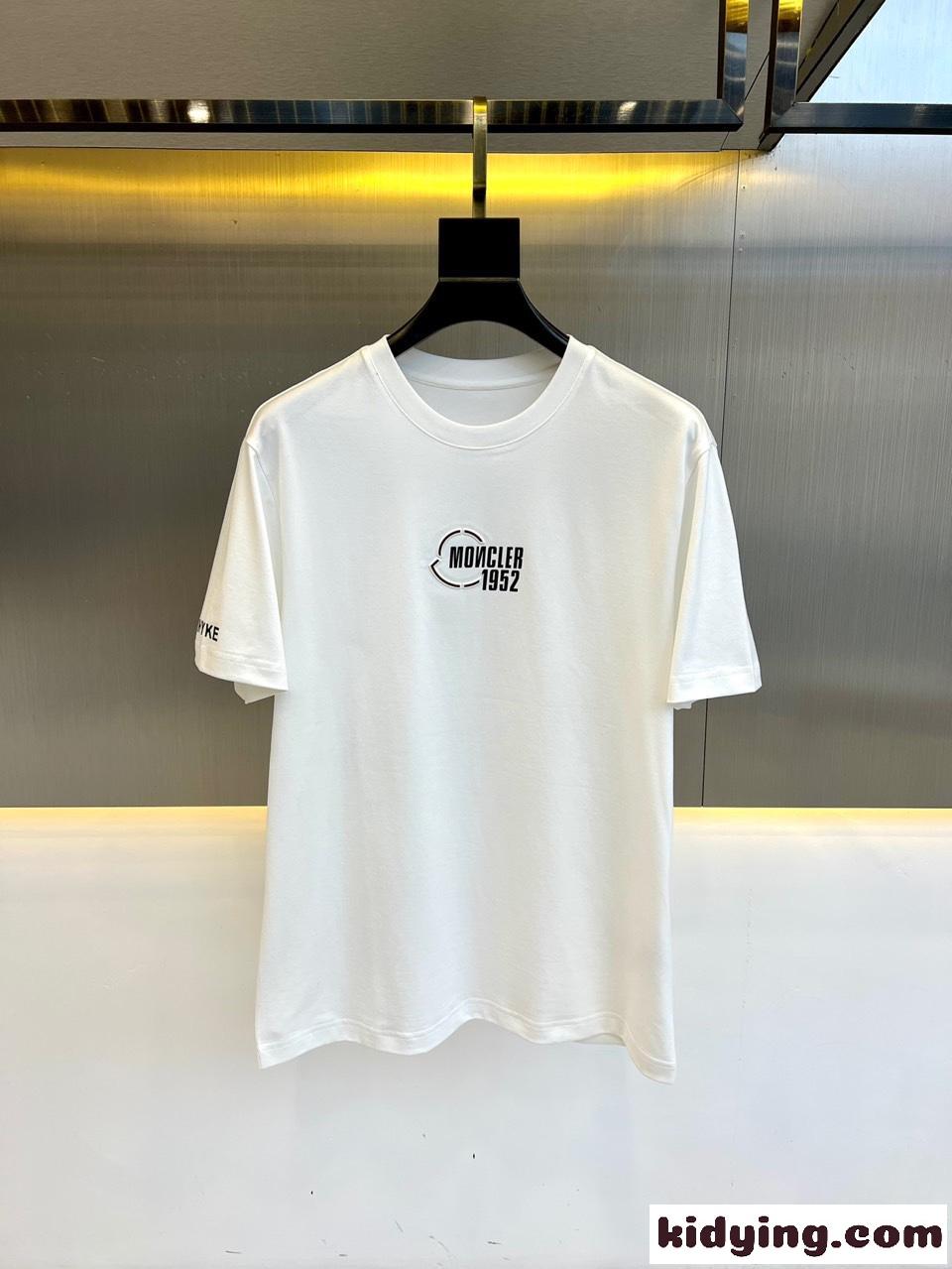 モンクレール Tシャツ コピー カジュアル クルーネック 半袖Tシャツ ホワイト-1