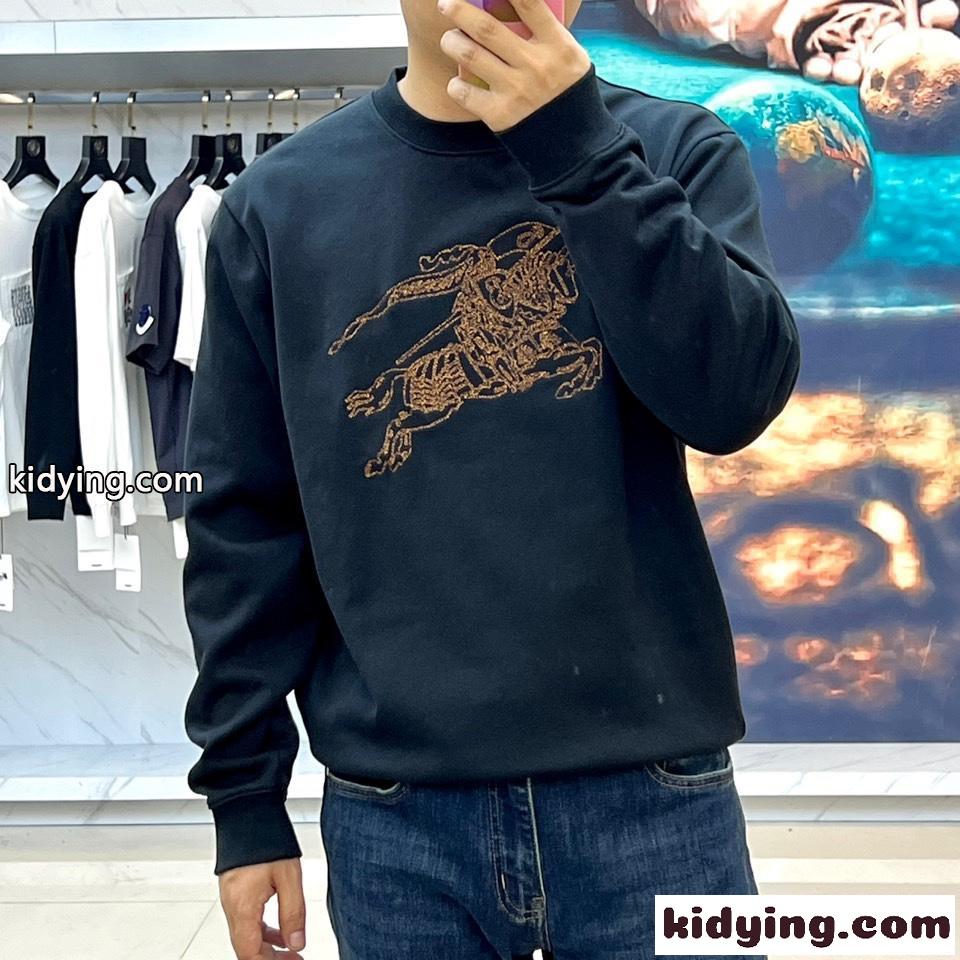 人気 お洒落 バーバリー 長袖Tシャツ コピー コットンス ウェットシャツ ブラック-1
