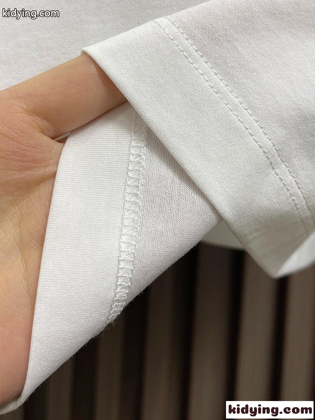 シンプル 刺繍入り エルメス Tシャツ コピー クルーネック 半袖トップス-5