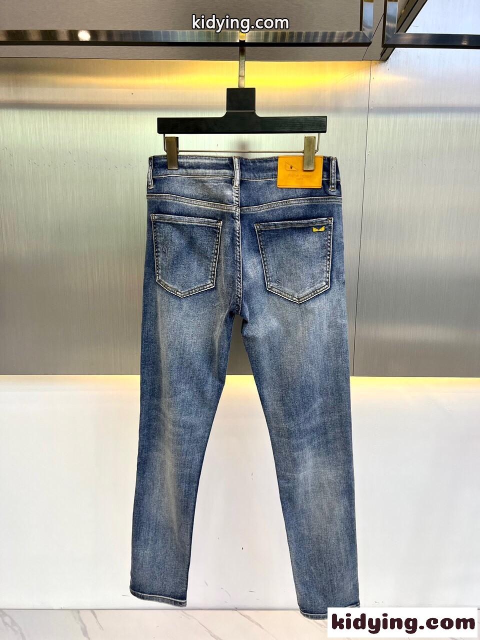 フェンディ ジーンズ コピー 定番 おしゃれ ストレッチ メンズ デニムパンツ-3