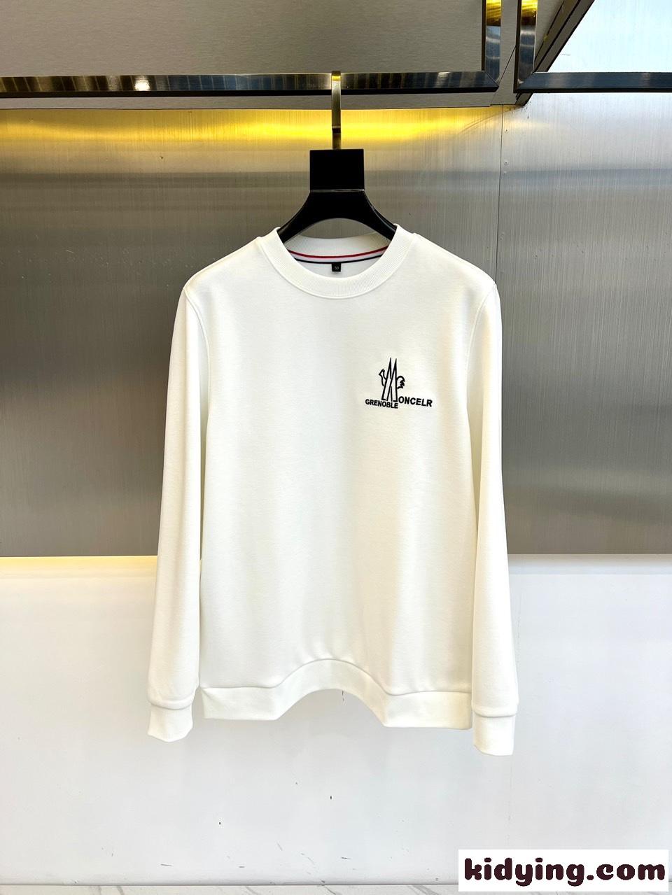 定番 カジュアル ロゴ刺繍 スウェットシャツ モンクレール Tシャツ コピー ホワイト-0