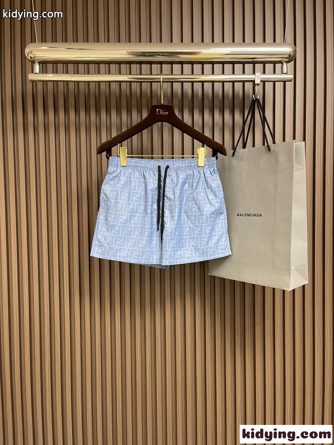 夏の定番 メンズ スイムショーツ フェンディ パンツ 偽物 ショートパンツ ブルー-0