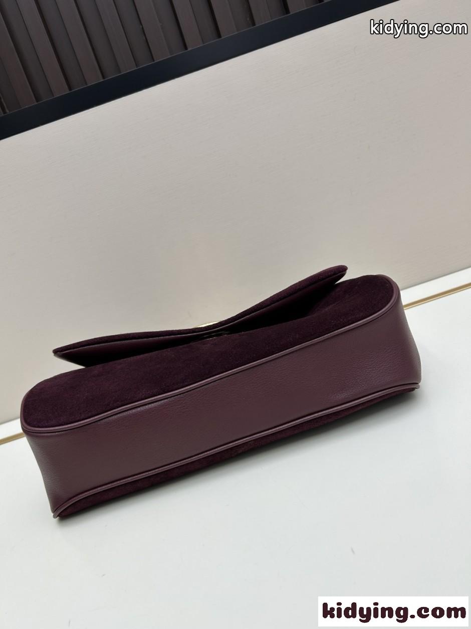 Chloé Heritage ショルダーバッグ クロエ バッグ スーパーコピー カジュアル おしゃれ スエード ボルドー-4