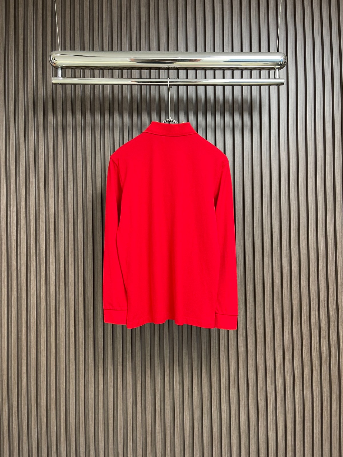 ロングスリーブ コットン ポロシャツ バーバリー Tシャツ コピー レッド-1