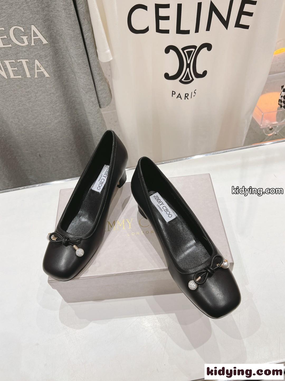 フェミニン エルメ レザーパンプス ジミーチュウ パンプス スーパーコピー ブラック-1