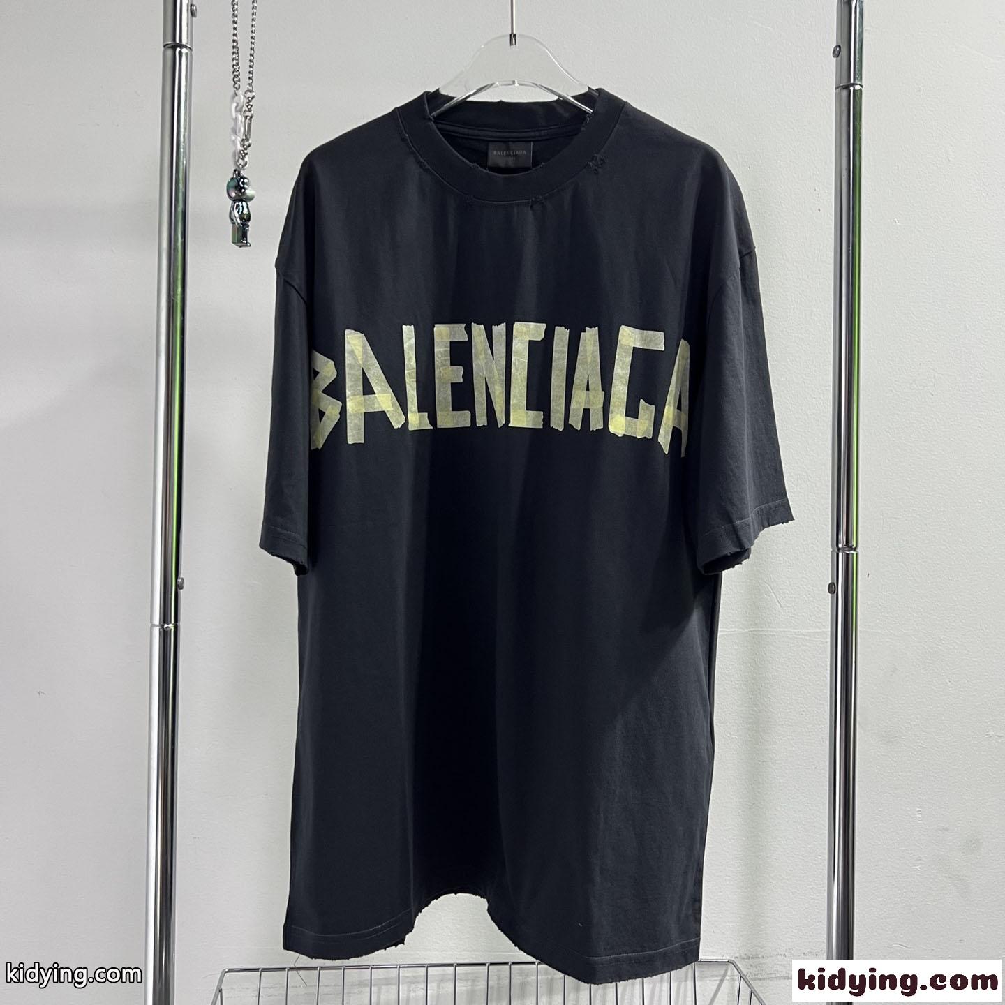 人気 ヴィンテージ Tape Type Tシャツ オーバーサイズ バレンシアガ Tシャツ コピー ユニセックス-0