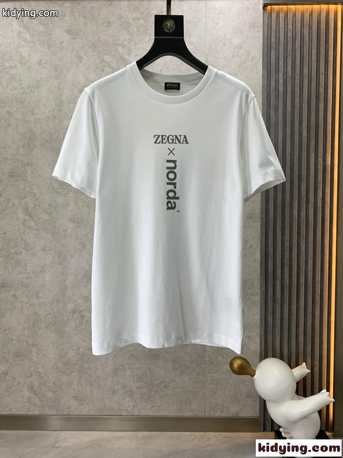 ZEGNA X NORDA プリントコットン 半袖 Tシャツ エルメネジルド・ゼニア Tシャツ コピー ホワイト-1