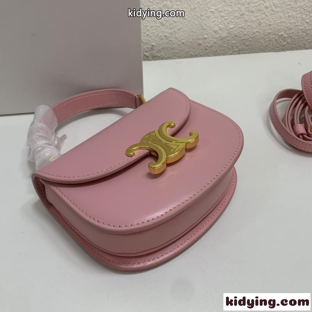 新作&ミニ ブザス トリオンフ カーフスキン セリーヌ バッグ コピー ショルダーバッグ ピンク-0