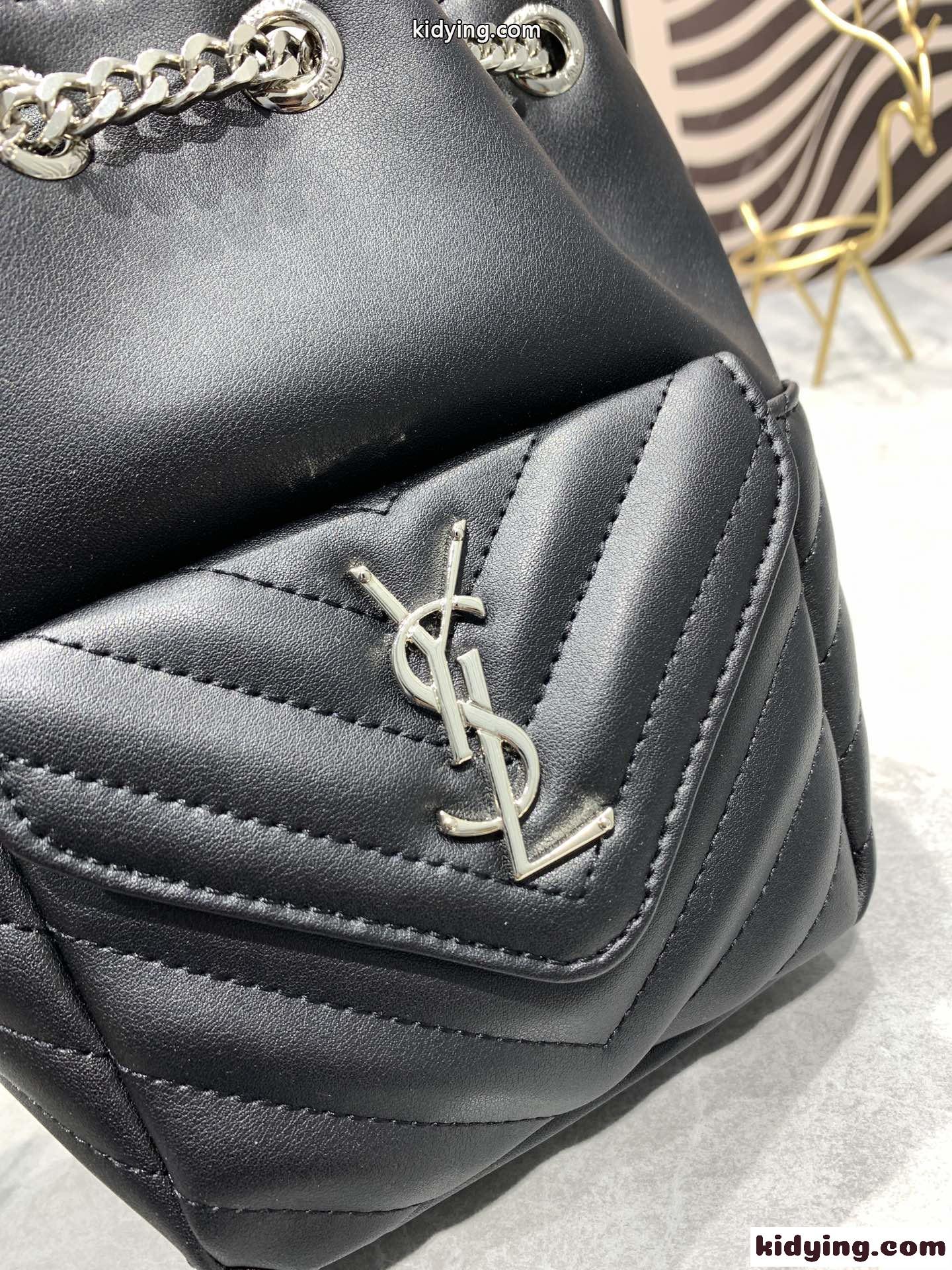 SAINT LAURENT ☆Joe バケットショルダーバッグ イヴ・サンローラン バッグ コピー ブラック-3
