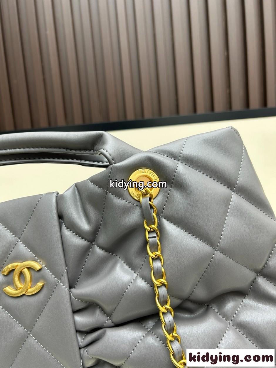 CHANEL シャネル マトラッセ リボン バッグ 25K コピー グレー-2