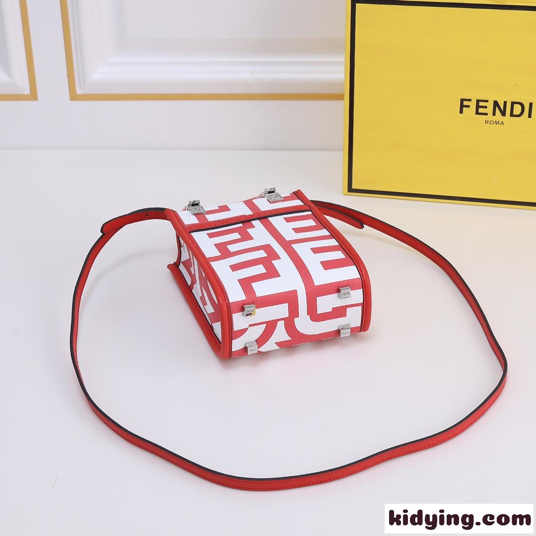 FENDI×Marc Jacobs 限定カラー サンシャイン ショッパー ミニバッグ フェンディ バッグ 人気 コピー レッド-1