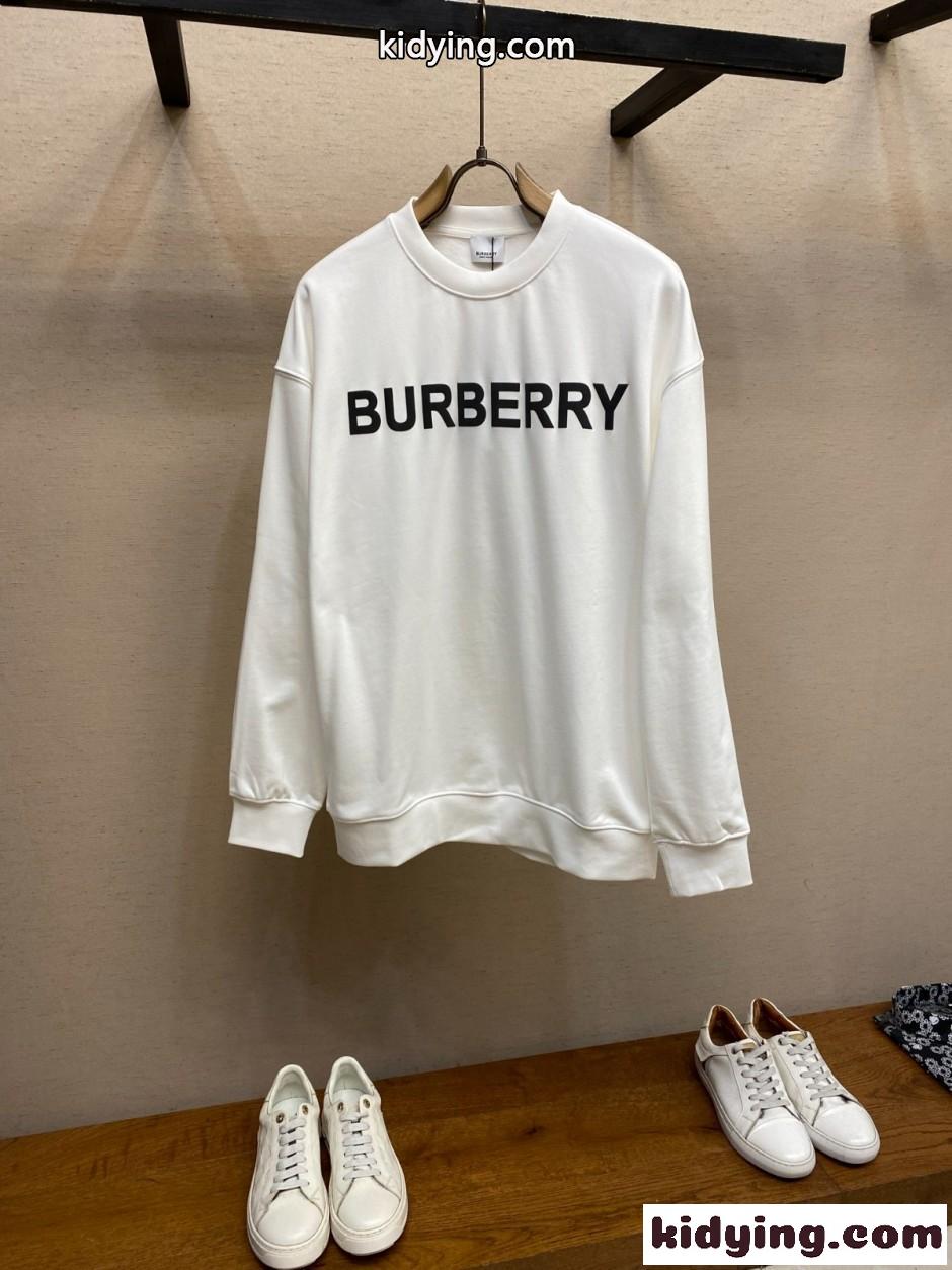 定番 ロゴ コットン スウェットシャツ バーバリー Tシャツ 偽物 ホワイト-0