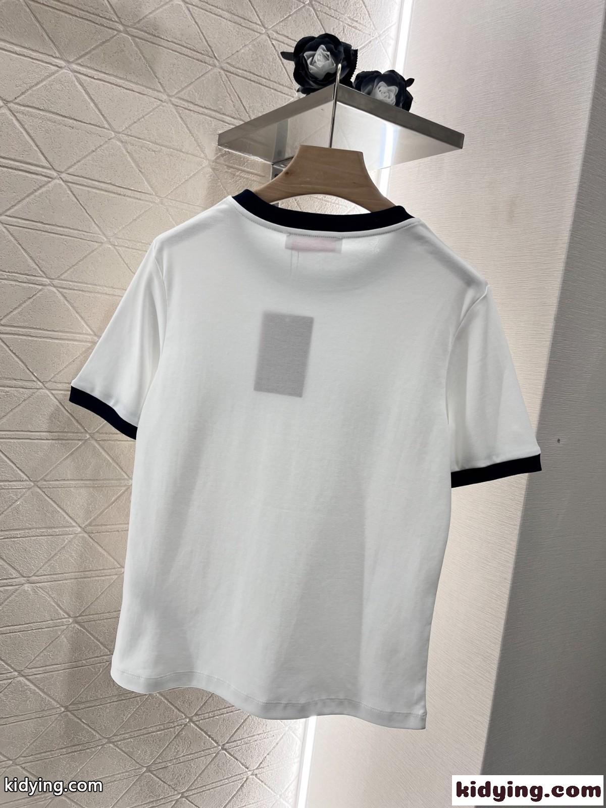 定番 カジュアル コットン 半袖Tシャツ ヴァレンティノ Tシャツ コピー ホワイト-1