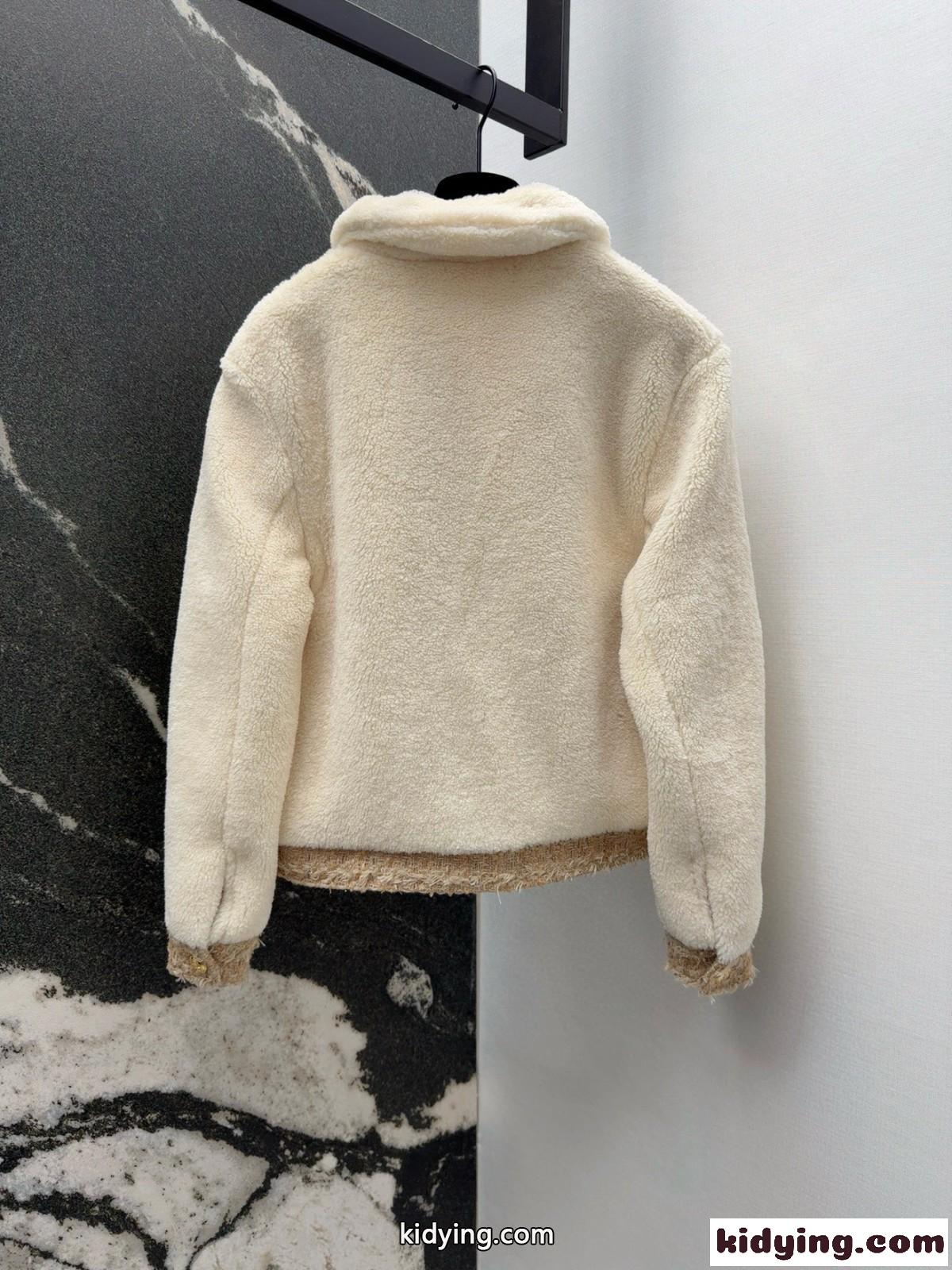 上品 可愛い ふわふわ テディボア ショートジャケット セリーヌ ジャケット 偽物-4