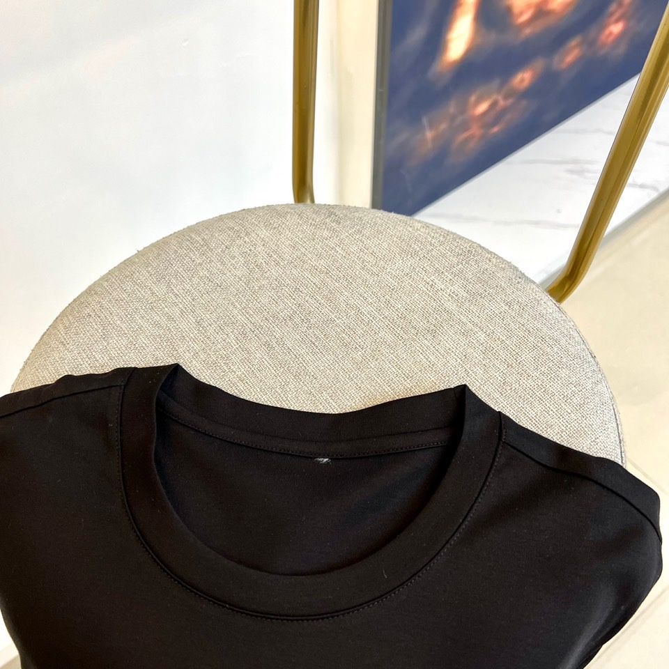 秋冬 裏起毛 プリント コットン 長袖Tシャツ エルメス Tシャツ コピー ブラック-1