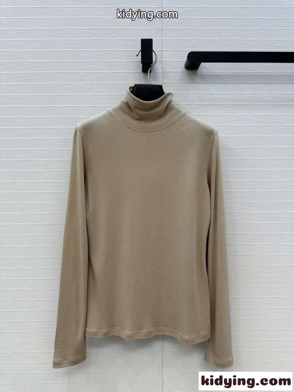 シンプル ハイネック トップス セリーヌ Tシャツ コピー トリオンフ-0