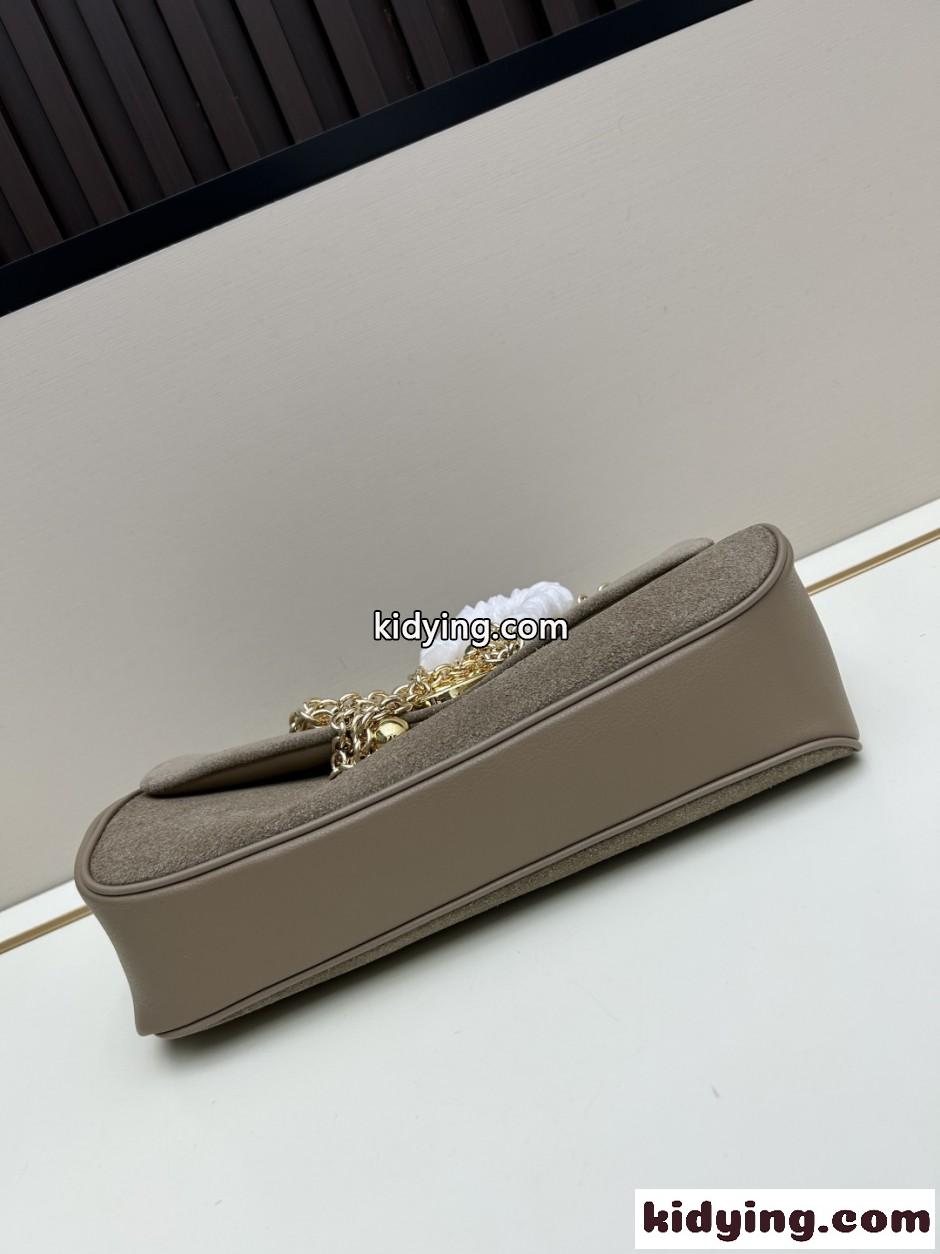 クロエ バッグ スーパーコピー カジュアル おしゃれ スエードChloé Heritage ショルダーバッグ カーキグリーン-4