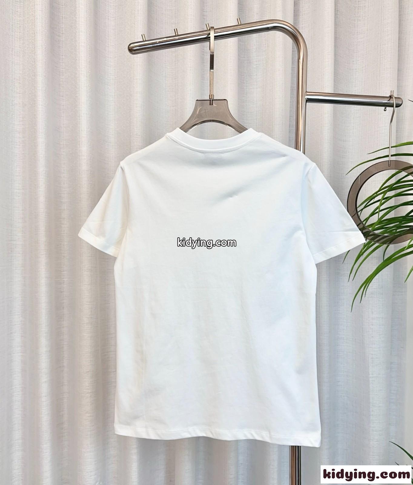 シンプル ロゴ入り 半袖Tシャツ クロエ Tシャツ スーパーコピー クルーネック ホワイト-2