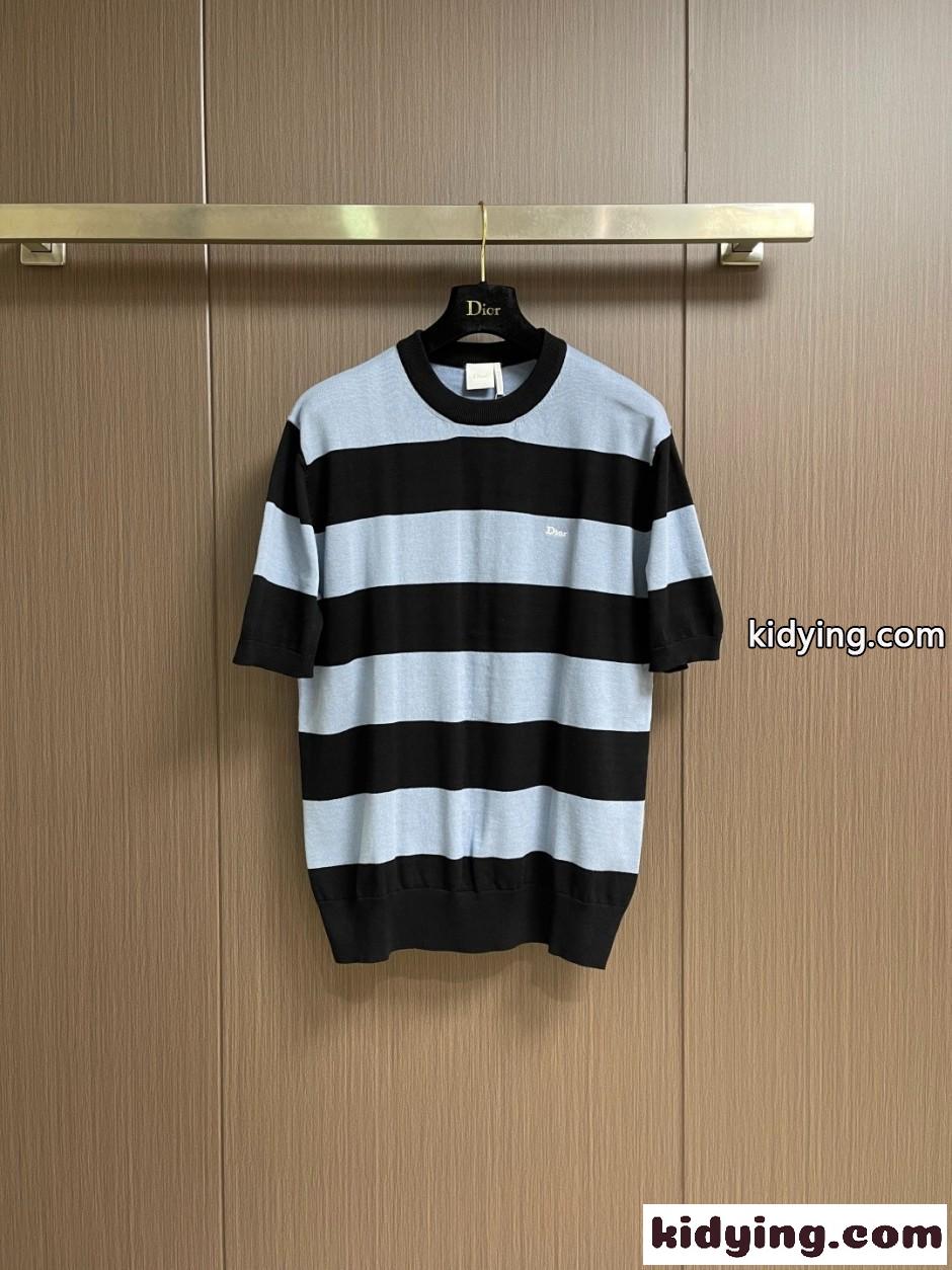 クリスチャン・ディオール Tシャツ コピー カジュアル コットンニット 半袖Tシャツ-0