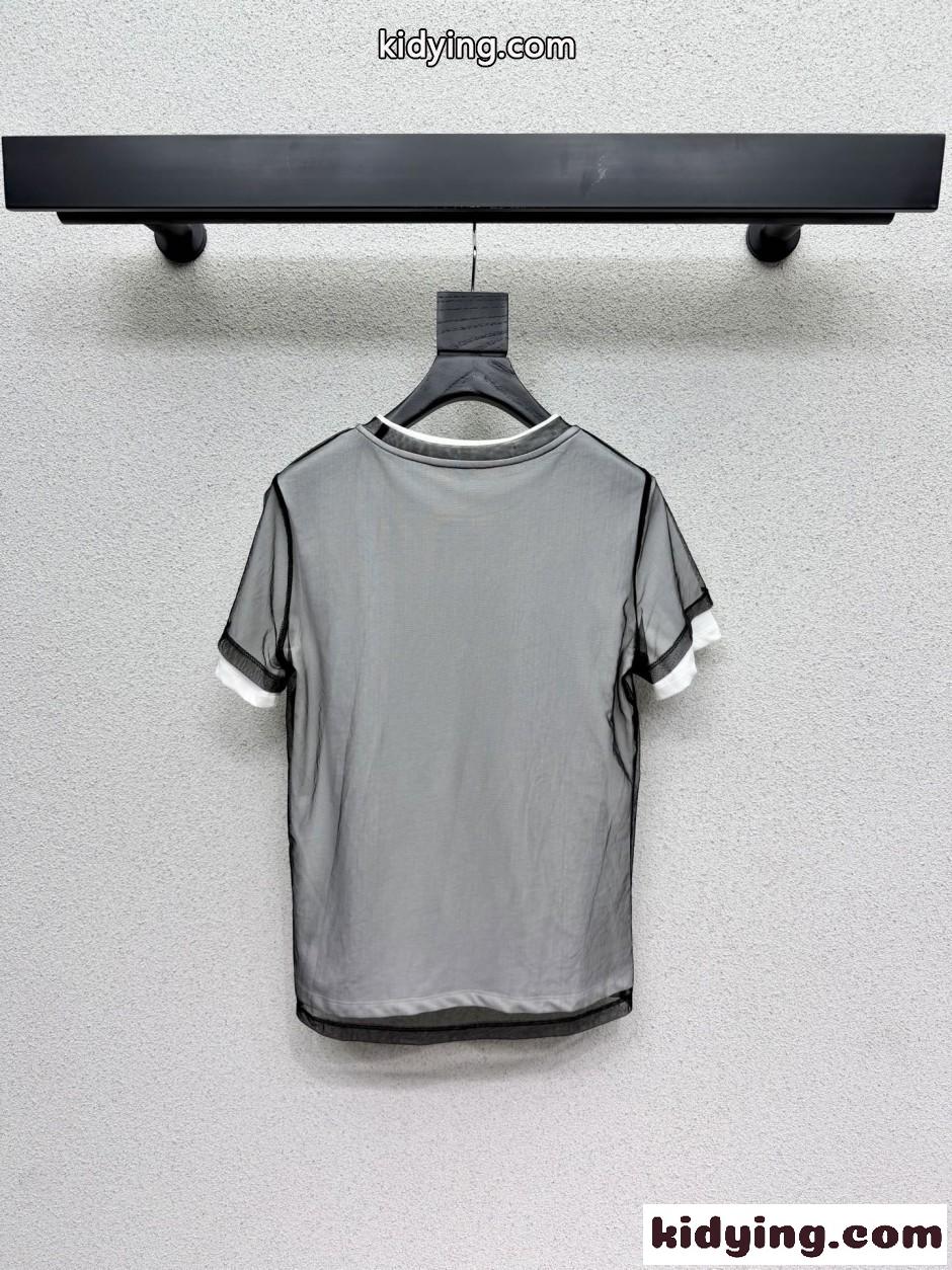 おしゃれ レイヤード風 半袖Tシャツ グッチ Tシャツ コピー クルーネック-2