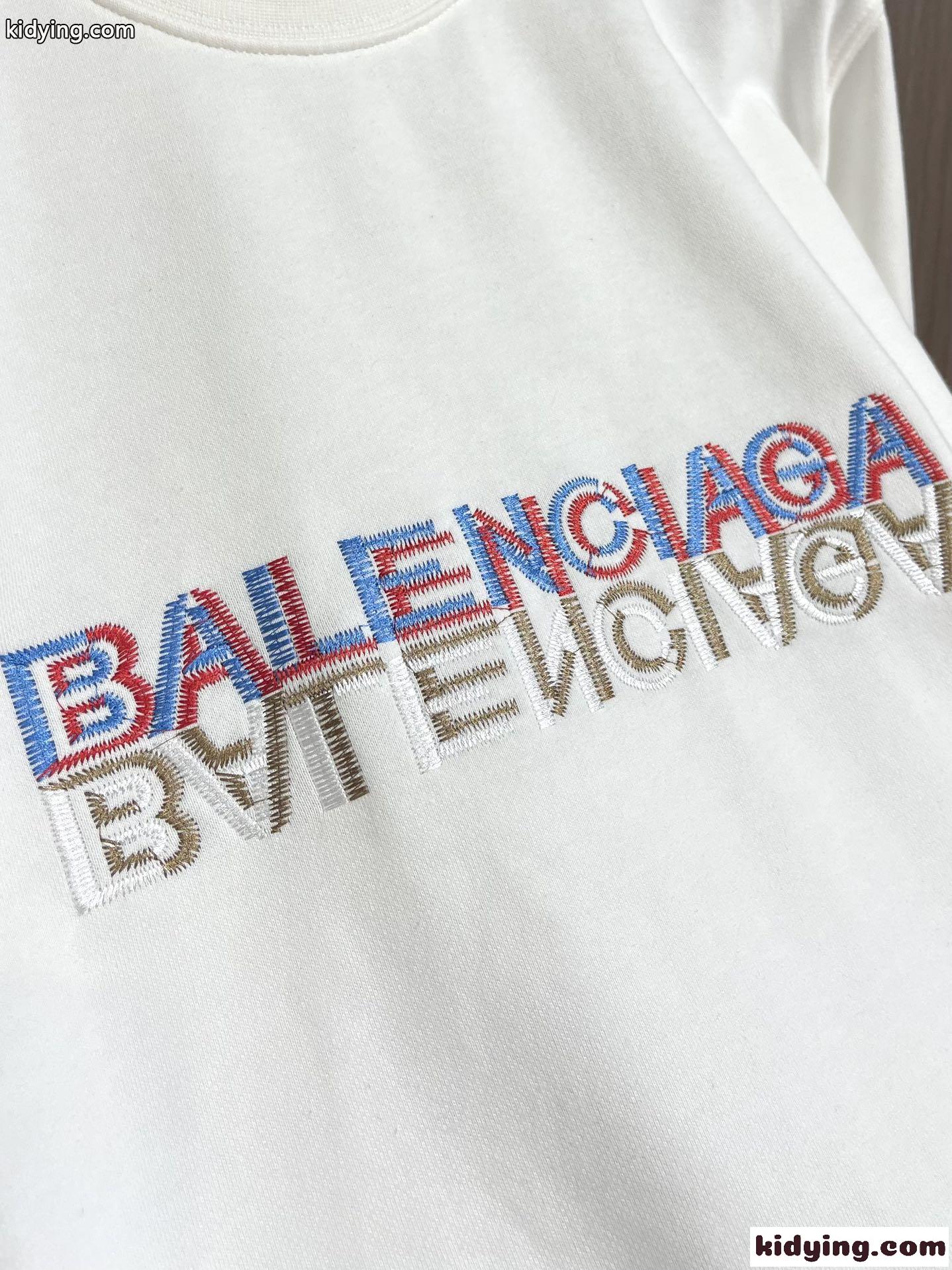 バレンシアガ Tシャツ コピー 人気 カジュアル ロゴ刺繍 スウェットシャツ-5