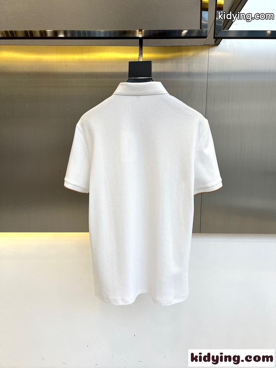 お洒落ハーフジップ ポロシャツ サルヴァトーレ・フェラガモ Tシャツ 偽物 ホワイト-3