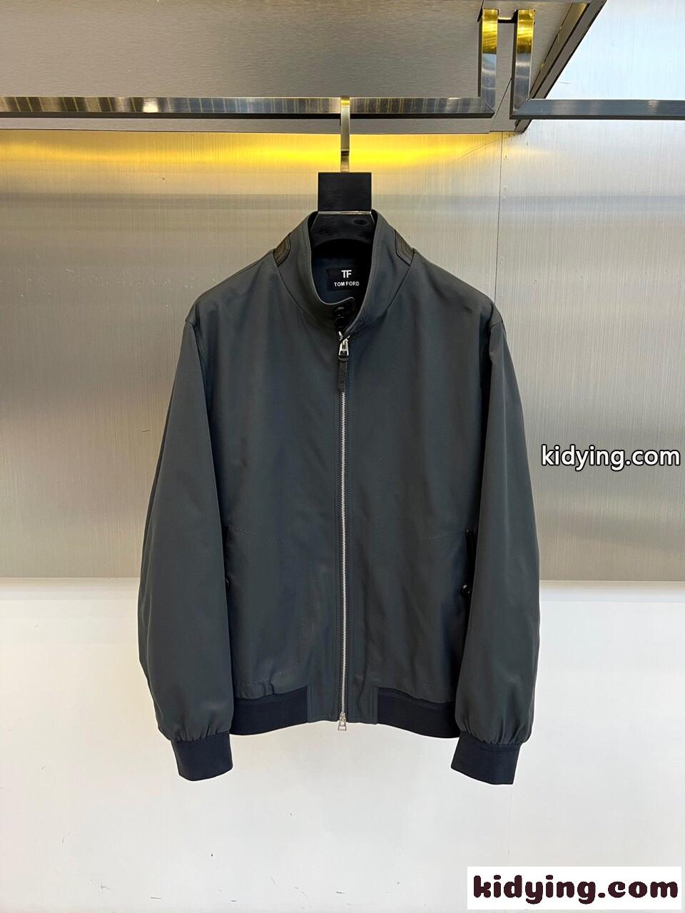 洗練された 大人 上品 ブルゾン トムフォード ジャケット 偽物 メンズ グレー-0