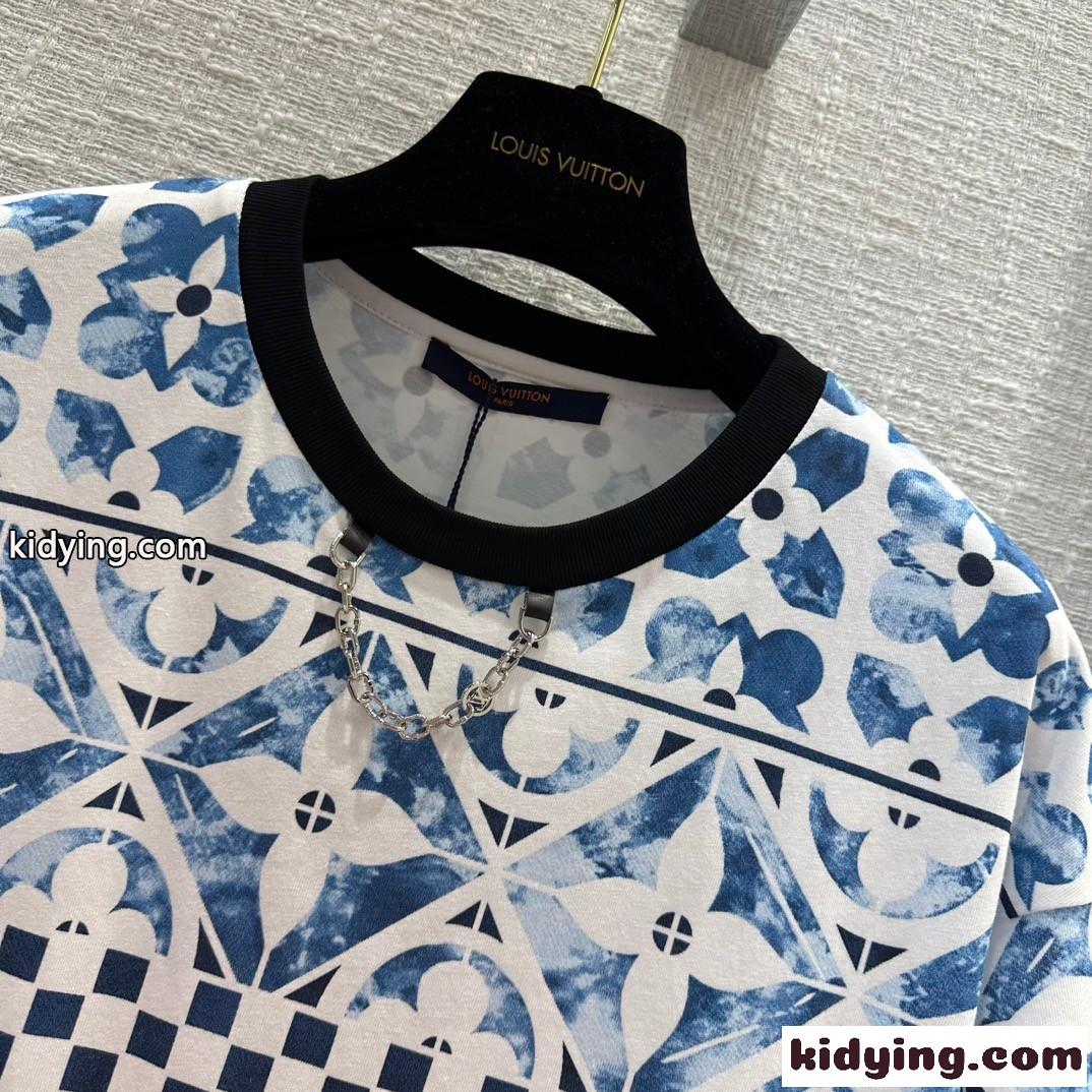 LV バイ・ザ・プール モノグラムタイルプリントTシャツドレス ルイヴィトン ワンピース コピー-2