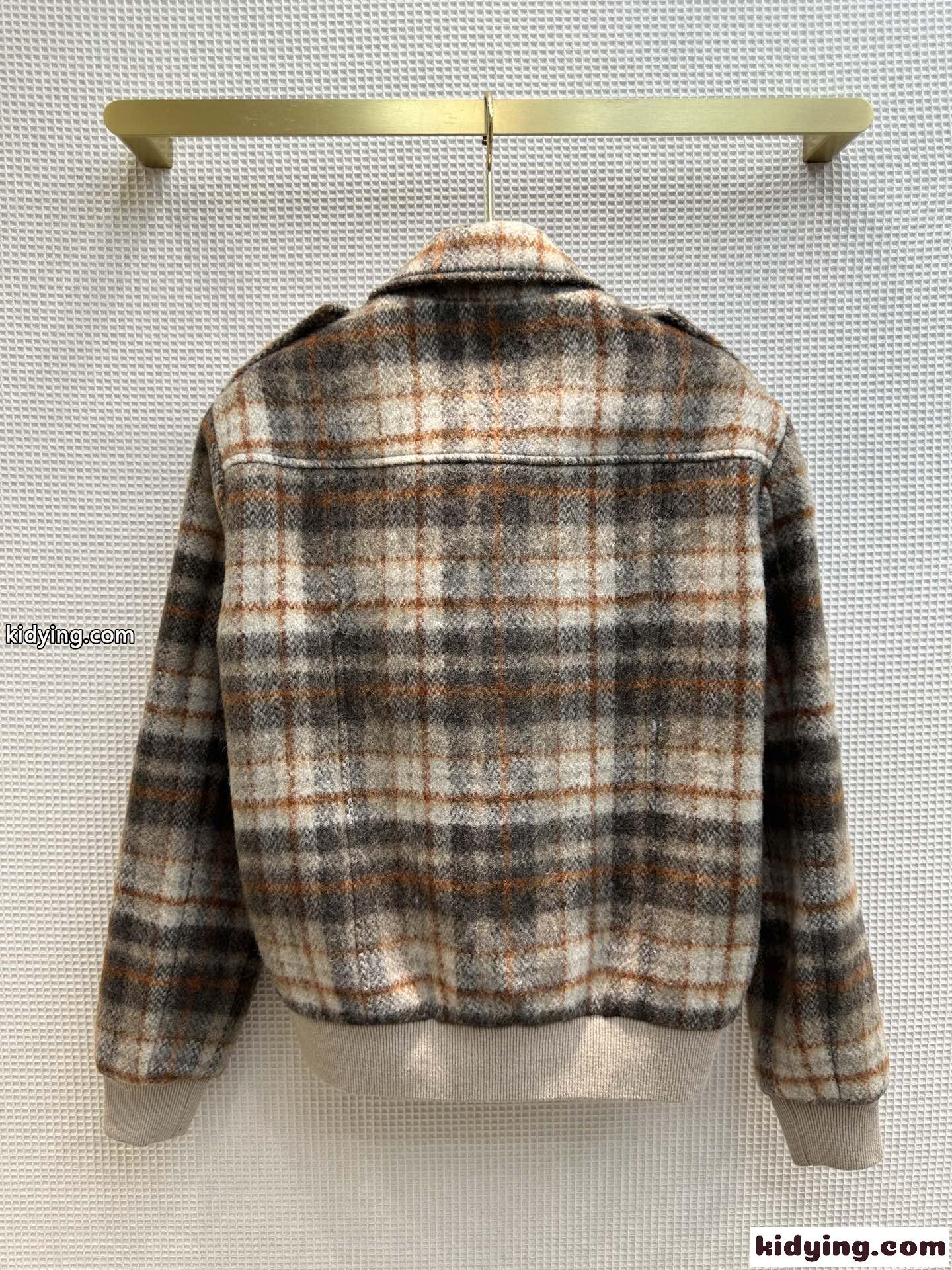 飽きのこない チェック ルーズテディジャケット セリーヌ ジャケット コピー ユニセックス-4