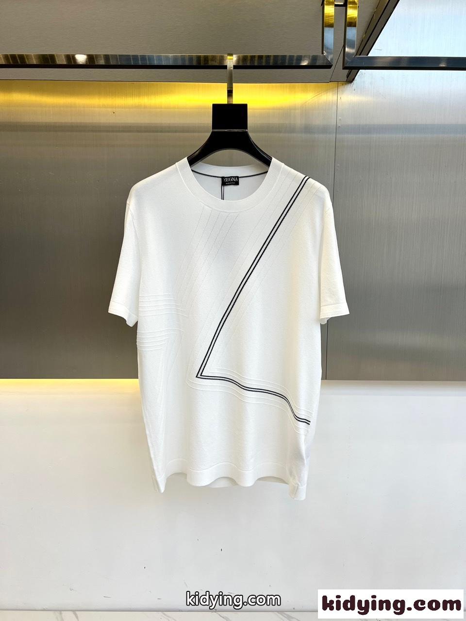 カジュアル おしゃれ エルメネジルド・ゼニア Tシャツ コピー ホワイト-0