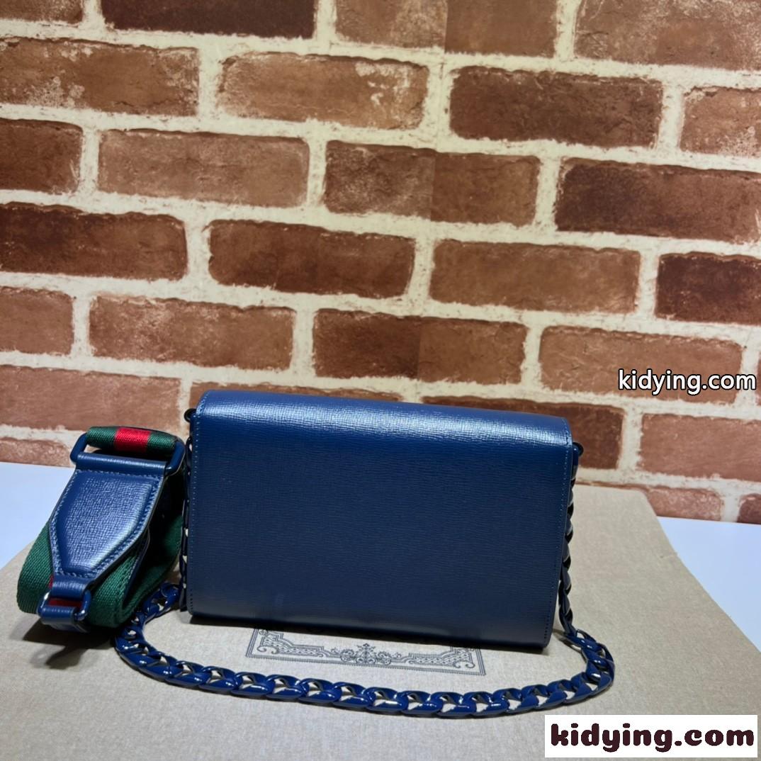 グッチ ホースビット 1955 ミニバッグ グッチ バッグ コピー ショルダーバッグ ブルー-1