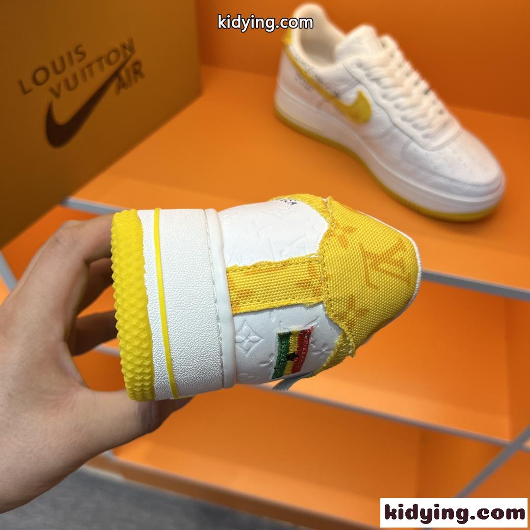 LV x OFF-WHITE x Nike 人気 おしゃれ カジュアル オフホワイト スニーカー コピー レースアップ-4