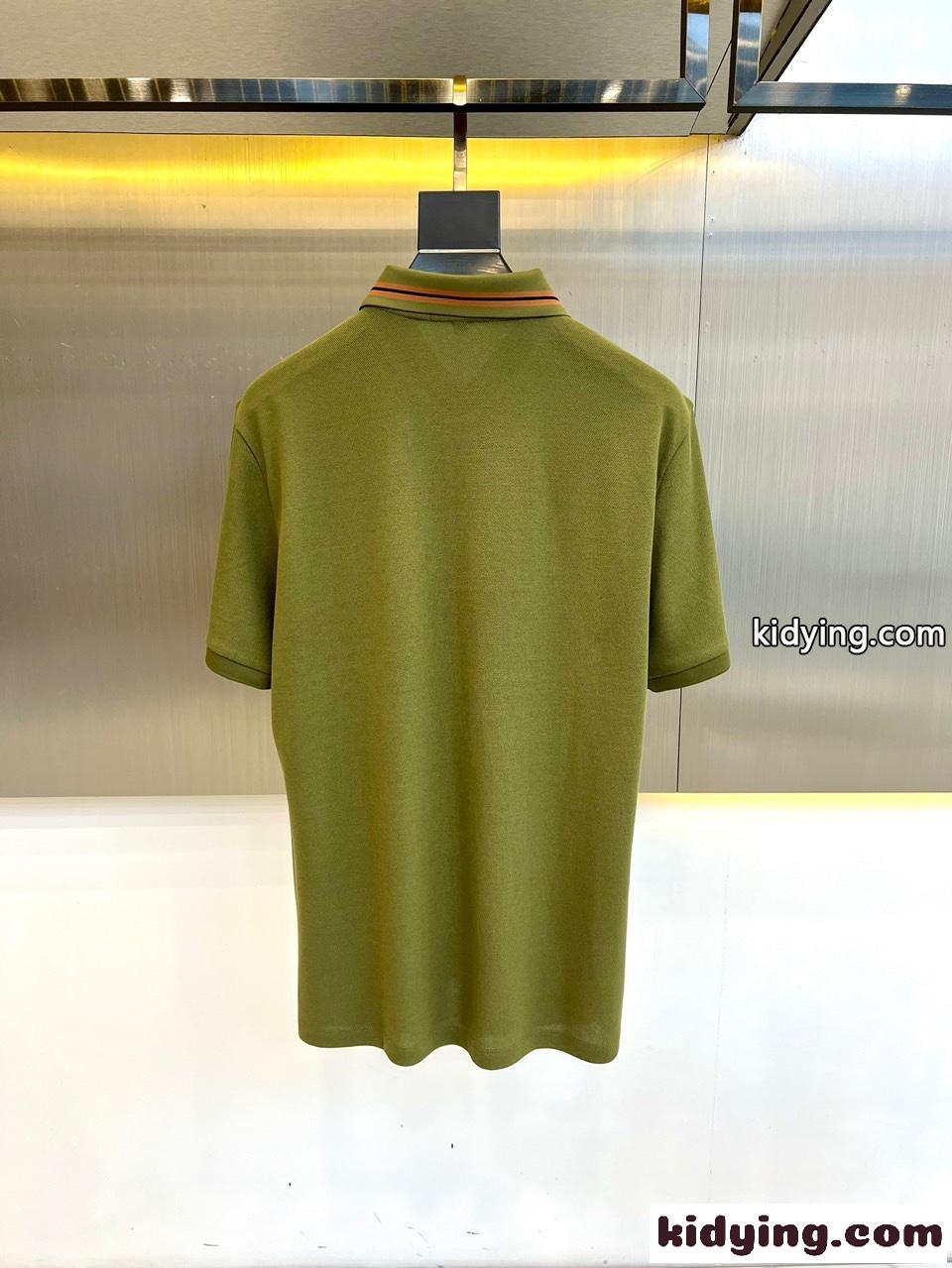 上品 コットンピケ エルメネジルド・ゼニア 半袖Tシャツ コピー メンズ ポロシャツ グリーン-4