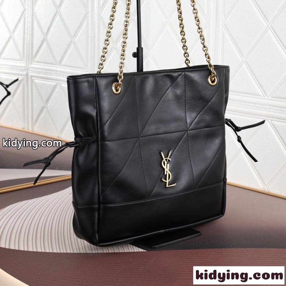 人気 レザー YSL ジェイミー ショッピング イヴ・サンローラン バッグ コピー ブラック-1