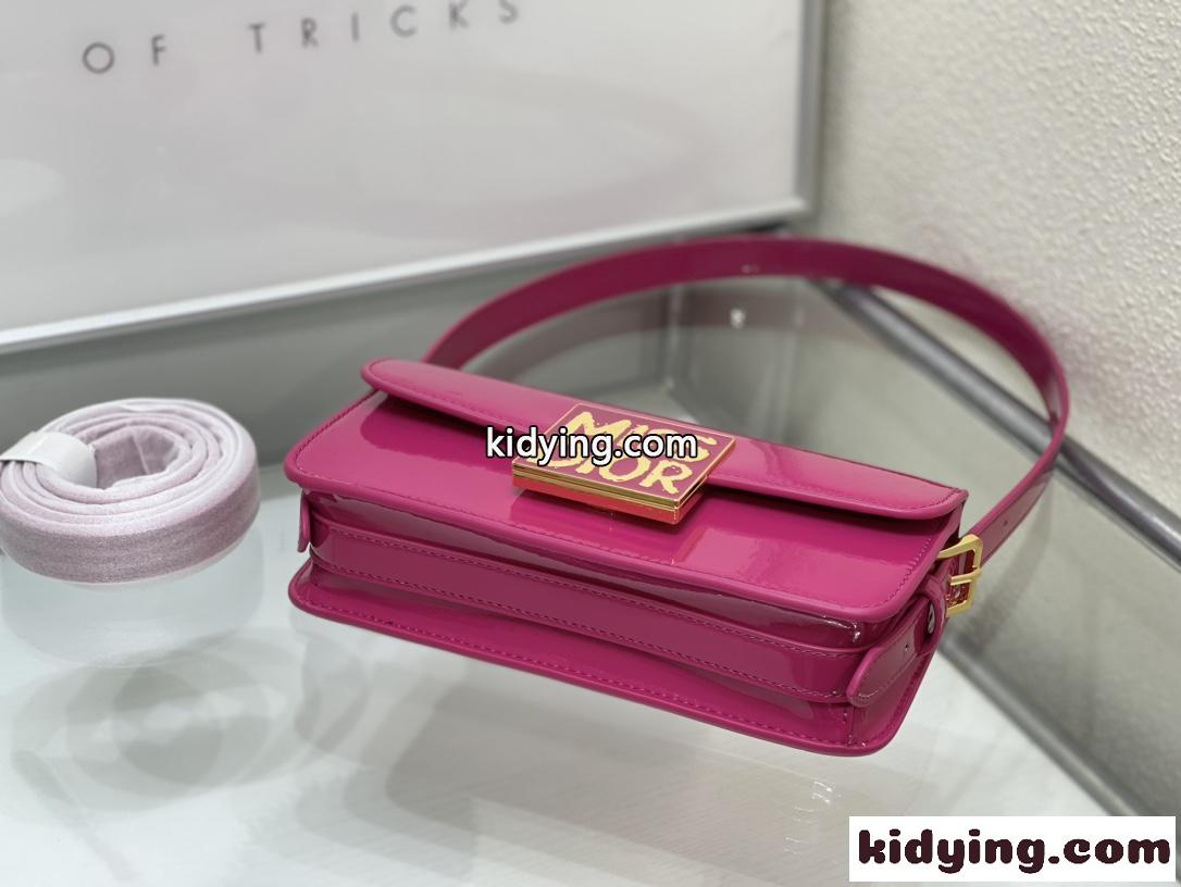 パテントレザー Miss Dior フラップバッグ クリスチャン・ディオール バッグ コピー ピンク-0